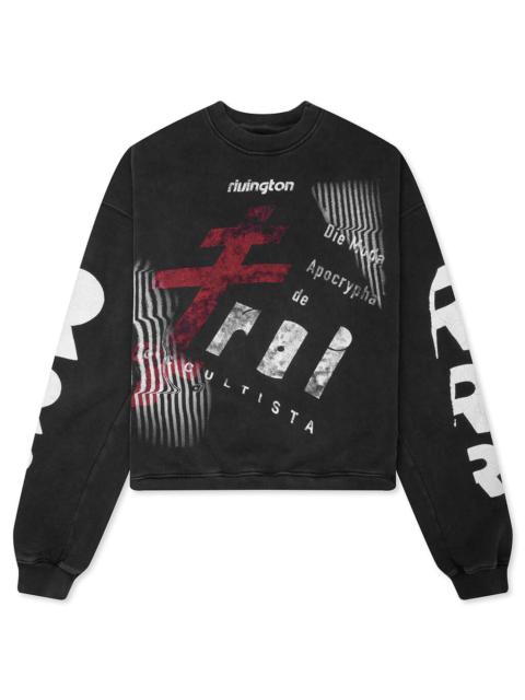 RRR123 APOCRYPHA CVA CREWNECK - MECHANIC BLACK