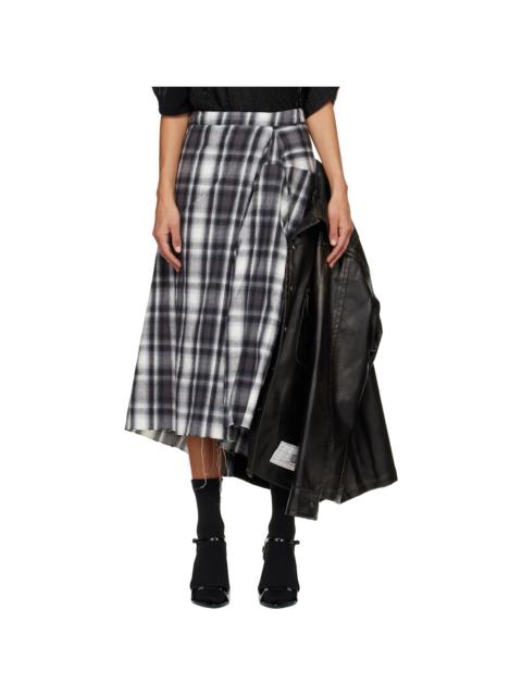 Maison MIHARAYASUHIRO Black & Gray Transform Coated Jacket Midi Skirt