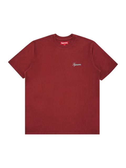 Supreme Washed Script Short-Sleeve Top 'Cardinal'