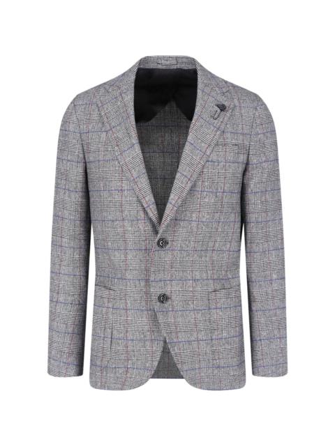 LARDINI SINGLE-BREASTED BLAZER IN VIRGIN WOOL BLEND