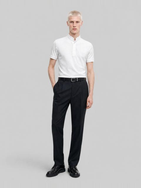 The Kooples WHITE POLO SHIRT WITH A STAND-UP COLLAR