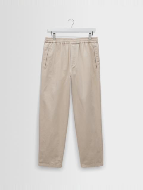 Wax London Tyne - Stone Cotton Tencel Loose Fit Trousers