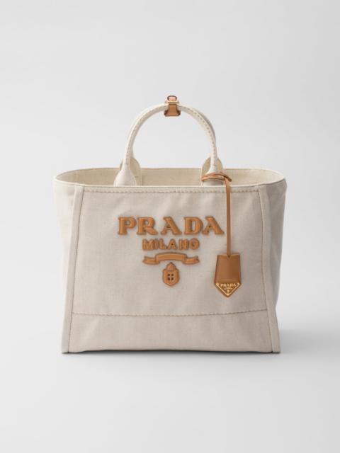 Prada Large linen blend tote bag