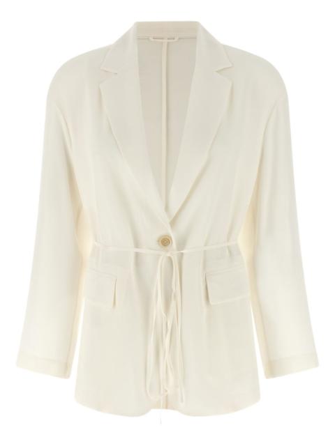 Brunello Cucinelli knotted lace single-breasted blazer