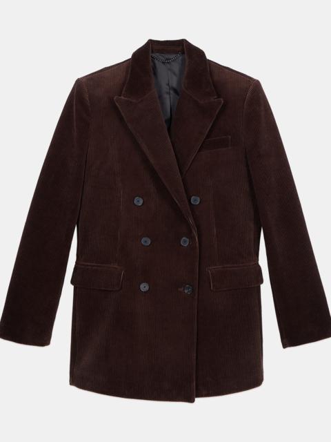 The Kooples BROWN CORDUROY SUIT JACKET
