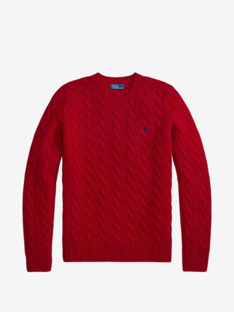 Polo Ralph Lauren cable-knit wool-cashmere crewneck sweater