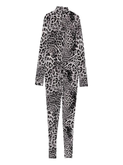 NORMA KAMALI leopard-print turtleneck jumpsuit