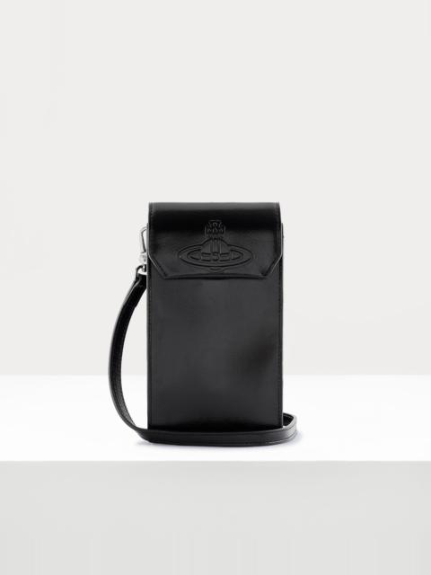 Vivienne Westwood NATURAL LEATHER INJECTED ORB PHONE BAG