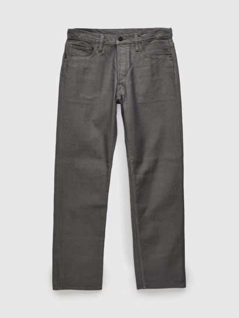 Pure Blue Japan 1178-GRY Gray x Black Sashiko Denim - Regular Straight Fit