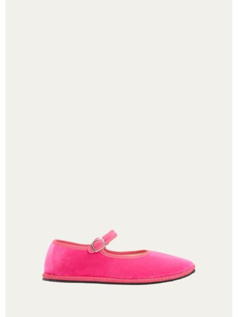 ViBi Venezia Velvet Mary Jane Ballerina Flats