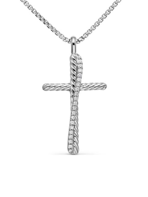 DAVID YURMAN Women's Crossover Cross Necklace with Diamonds - Diamond