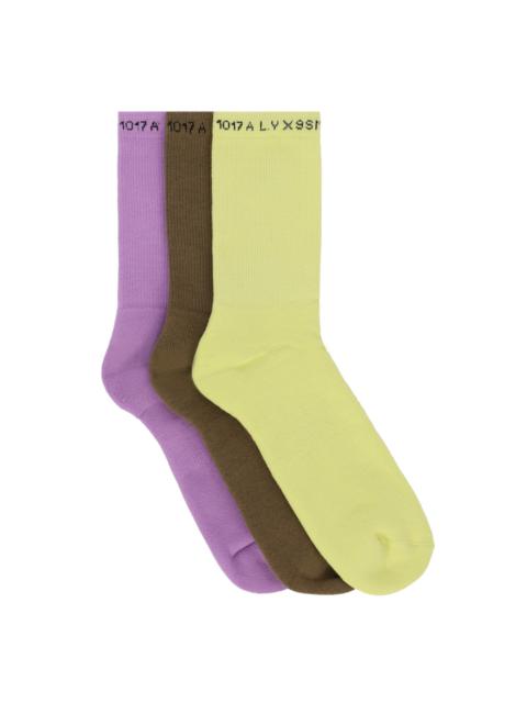 1017 ALYX 9SM 3 PACK SOCKS