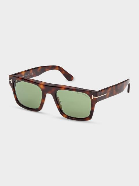 TOM FORD Men & apos;s Cyrus 02 53mm Square Acetate Sunglasses