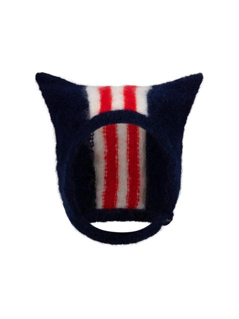 CHARLES JEFFREY LOVERBOY Men's Ears Striped Wool-Blend Bonnet - Navy Red White