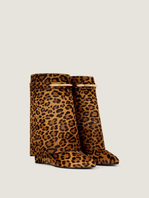 Givenchy SHARK PINCH ANKLE BOOTS IN LEOPARD PONY-EFFECT LEATHER