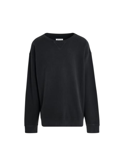 Maison Margiela Open Neck Oversized Sweatshirt in Anthracite