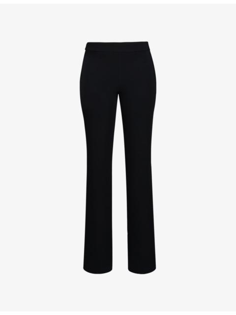 House of CB Chiara Straight-Leg High-Rise Stretch-Crepe Trousers