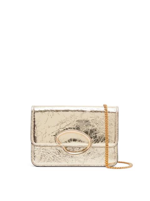 Oscar de la Renta CRINKLE METALLIC O POCHETTE