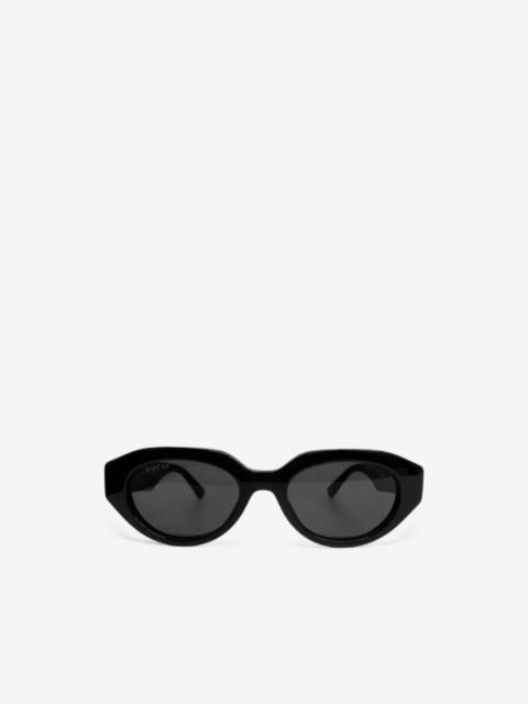 GUCCI Double G geometric-frame sunglasses