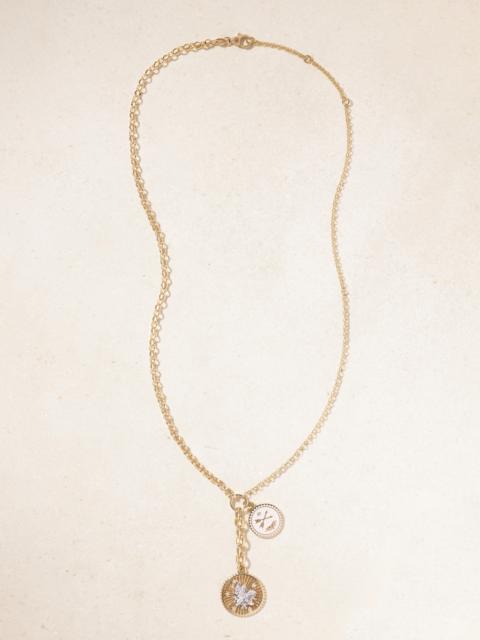 FOUNDRAE Resilience And Passion 18-karat Gold, Enamel And Diamond Necklace