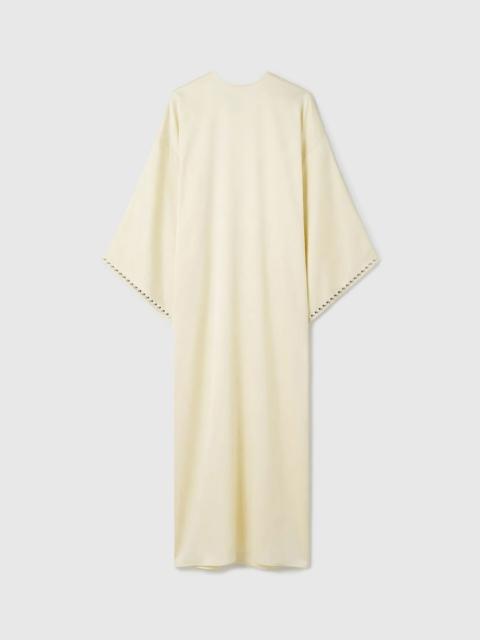 Stella McCartney Pearl-Embellished Satin Maxi Dress