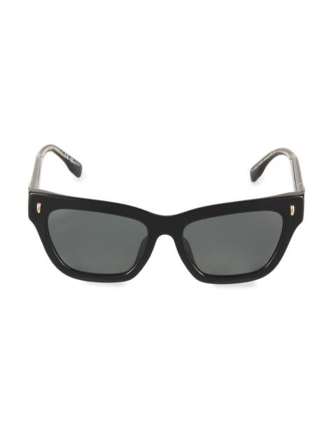 TORY BURCH Women's 54MM Rectangular Sunglasses - Dark Grey Black