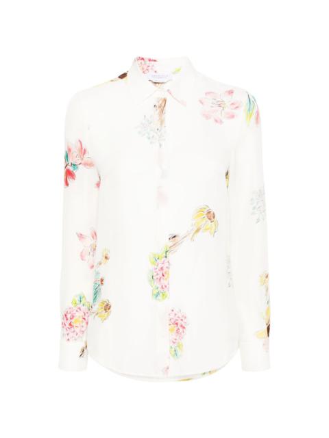 Henri floral-print silk shirt