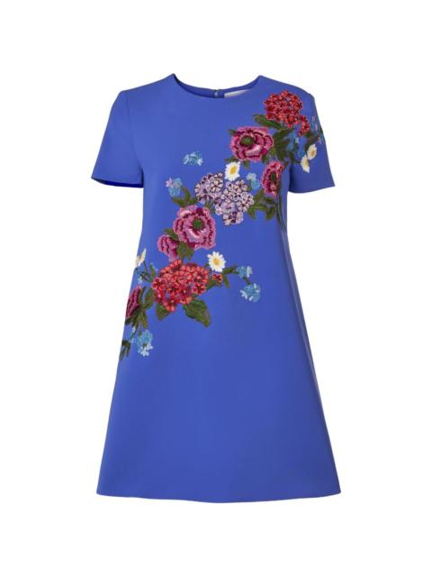 CAROLINA HERRERA floral-embroidered mini dress