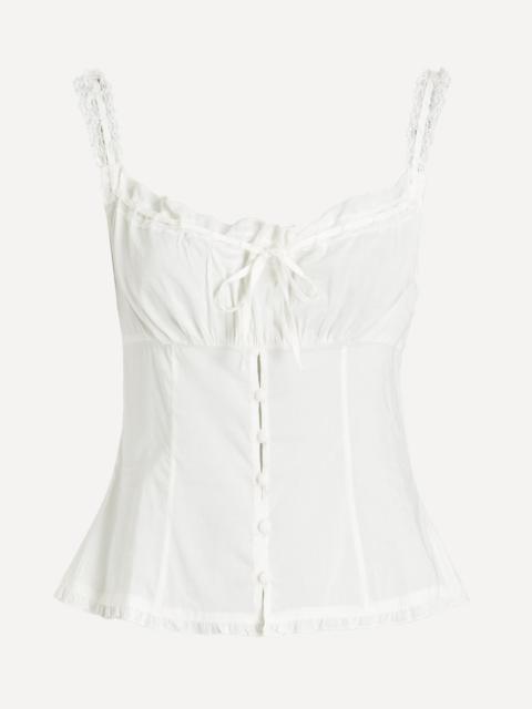 Reformation Teddy Silk Camisole Top