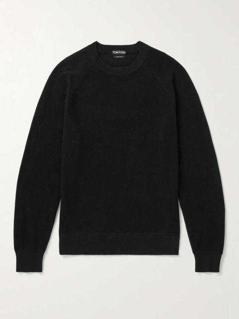 Ribbed Cotton and Silk-Blend Sweater