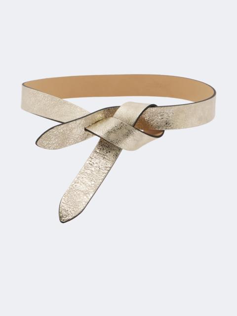 Isabel Marant Lecce metallic leather belt