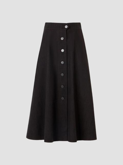 AKRIS Women's Denim Midi Skirt - Espresso