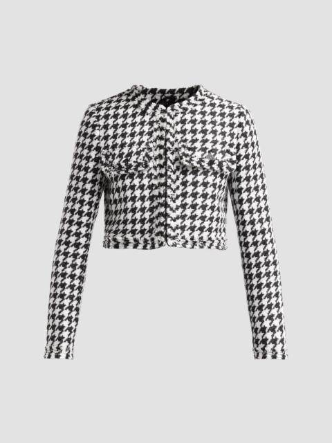 Alice + Olivia Women's Dumont Boxy Jacket - Black Off White