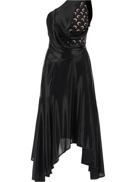 Marine Serre ASYMMETRICAL DRESS IN REGENERATED JERSEY