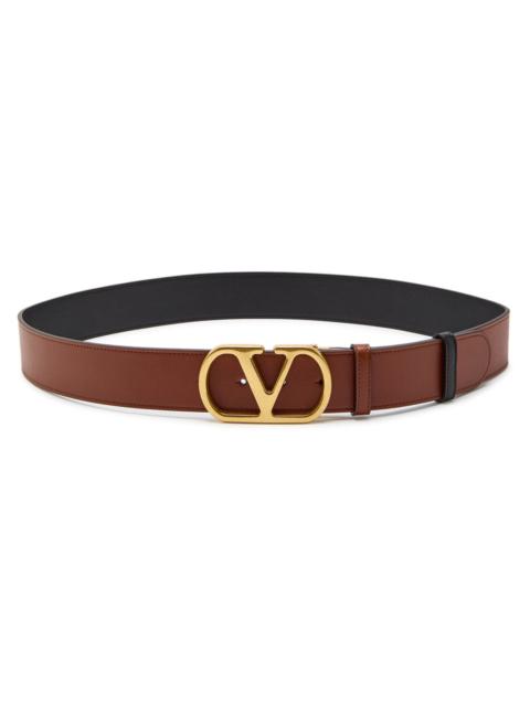 Valentino Valentino Garavani Vlogo Reversible Leather Belt