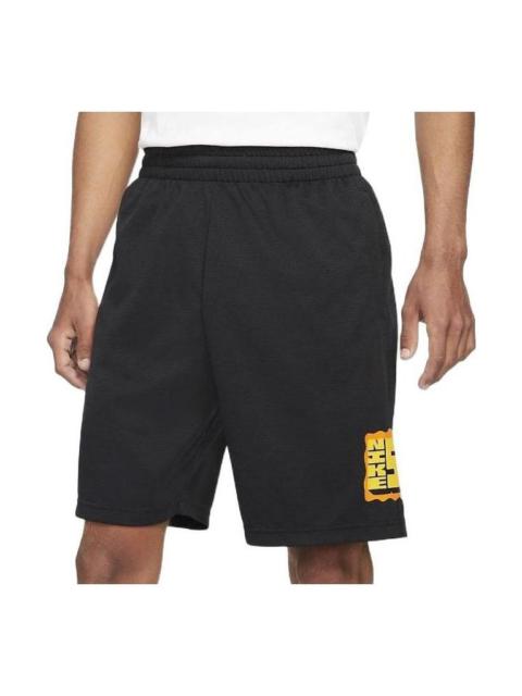 Nike Men's Nike Minimalistic Alphabet Printing Casual Loose Sports Shorts Black DA4200-010