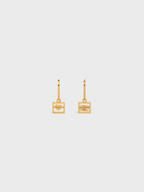 CELINE Celine Separables Mini Signatures Earrings Set in Brass with Gold Finish