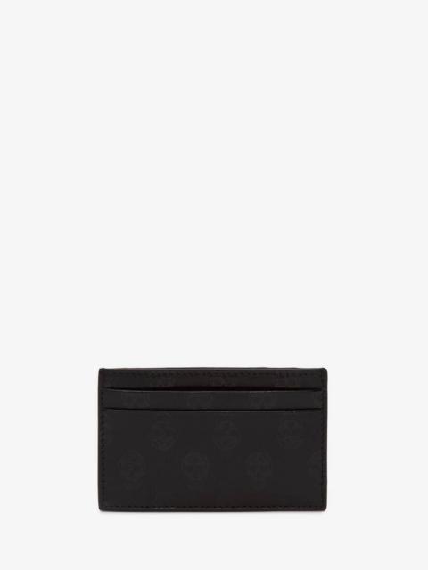 Alexander McQueen Biker Skull Card Holder in Black