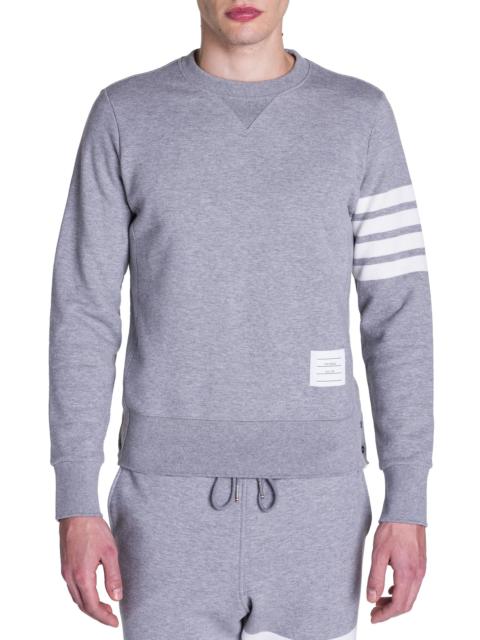 Thom Browne Men's Bar Striped Sleeve Sweatshirt - Grey