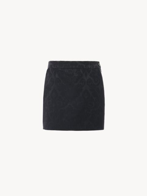 Chloé STRAIGHT MINI SKIRT IN A WOOL-MIX JACQUARD