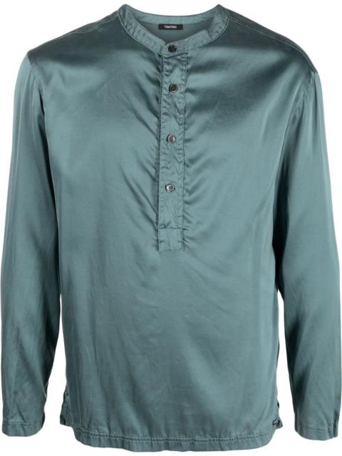 TOM FORD half-button silk shirt