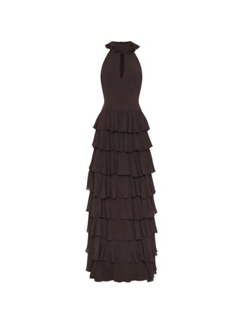 NICHOLAS Yasira ruffled tiered maxi dress