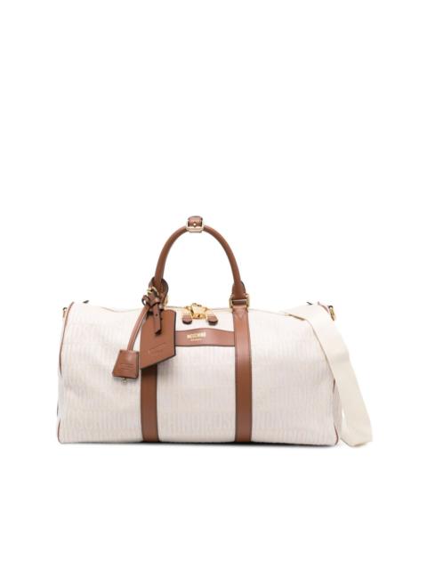 Moschino logo-jacquard duffle bag