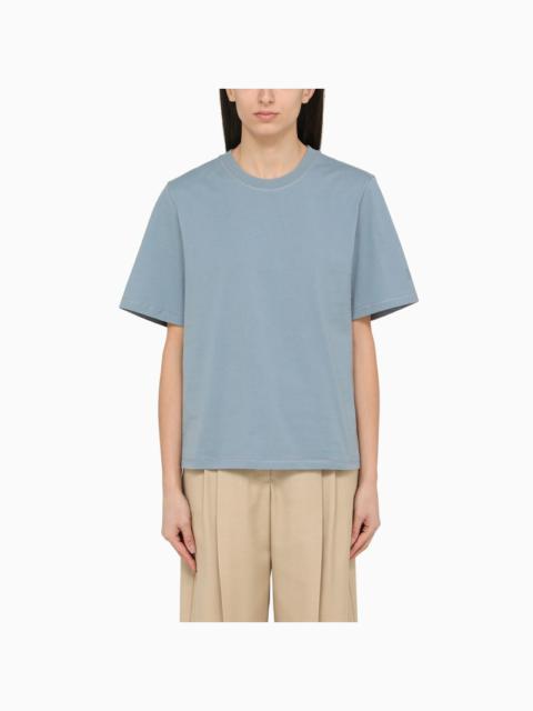 BY MALENE BIRGER Large round-neck blue T-shirt in organic cotton
