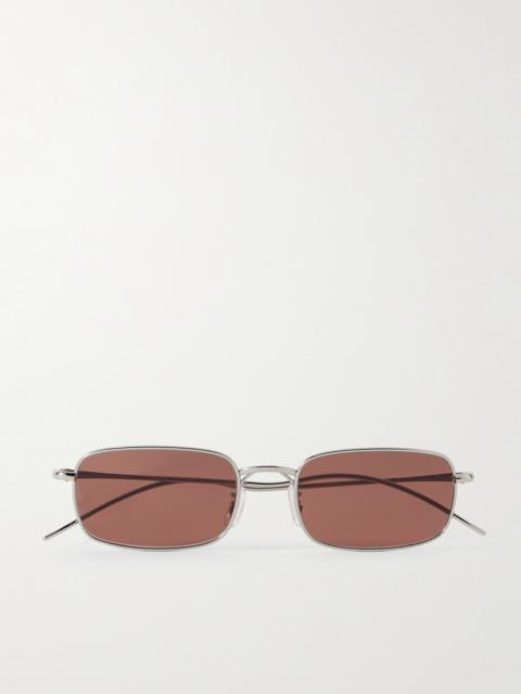 Oliver Peoples Rectangle-frame Silver-tone Sunglasses