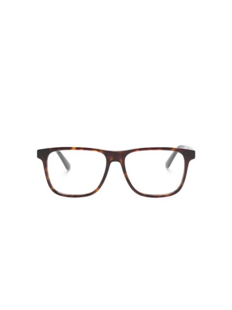 Alexander McQueen tortoiseshell-frame square-frame glasses