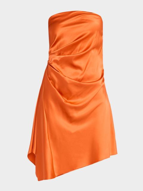 STAUD Adriana Silk Mini Dress