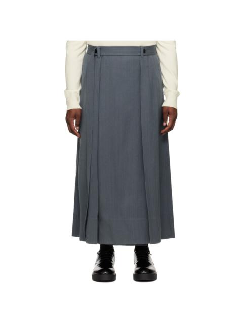Jil Sander Gray Fluid Maxi Skirt
