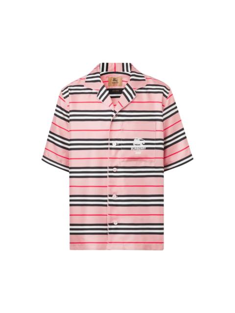 Supreme Supreme x Burberry Icon Stripe Silk Pyjama Shirt (Burberry Exclusive) 'Archive Beige'