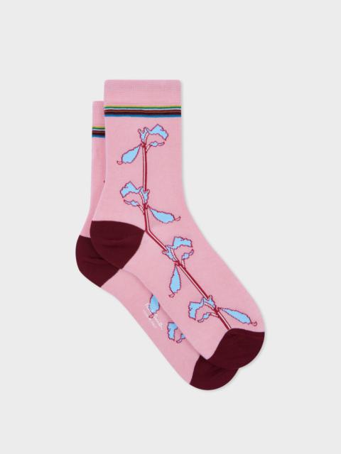 Paul Smith Women's Pale Pink 'Magnolia' Socks